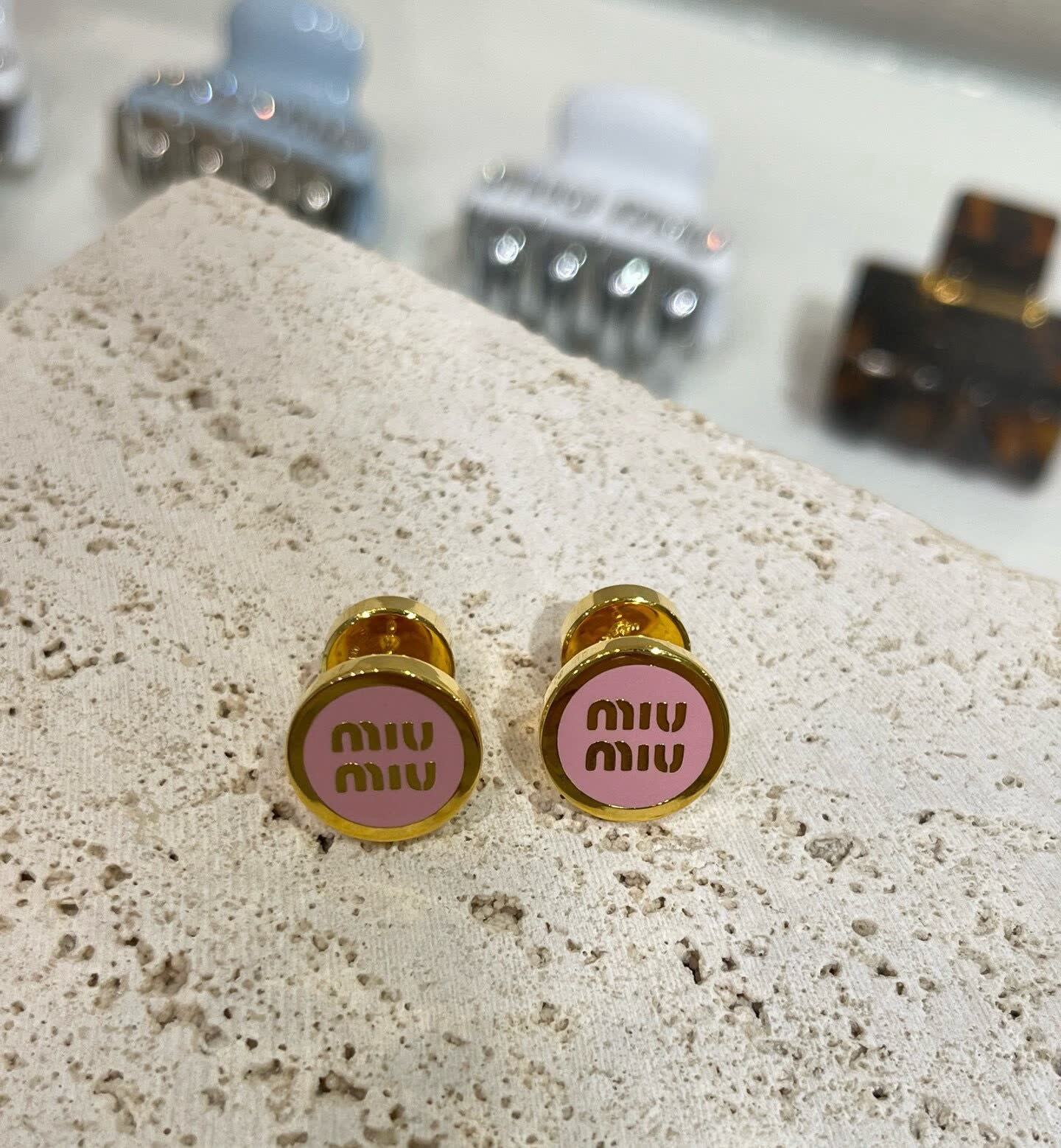 Miu Miu Logo Earrings